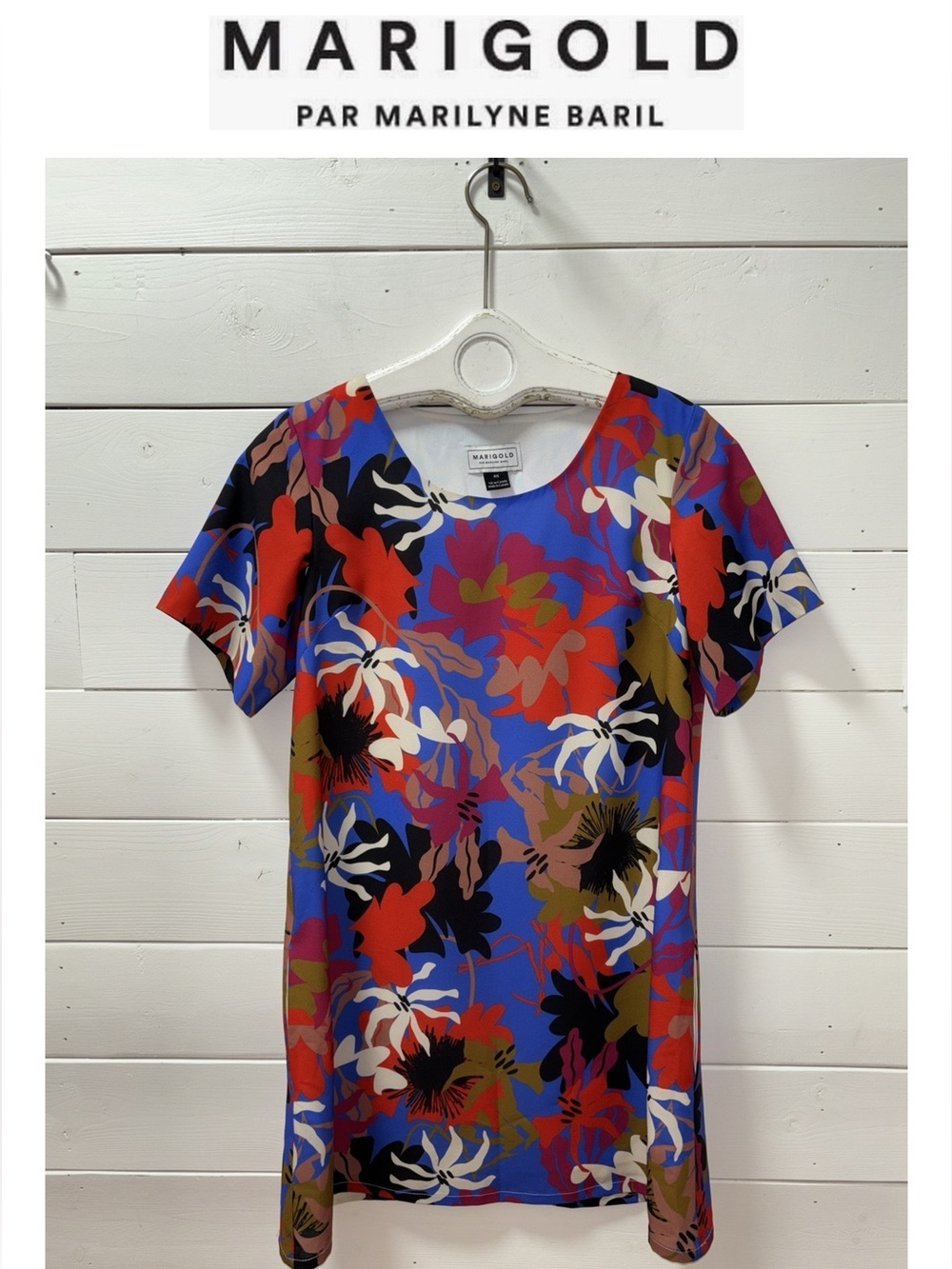 Marigold par Marilyne Baril – Robe florale colorée avec poches – Taille S
